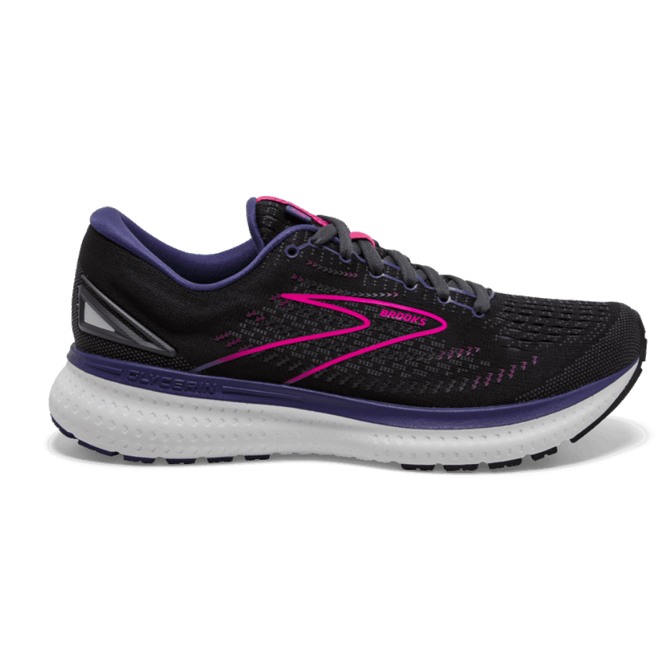 Brooks Glicerina 19 Negro-ébano-rosa