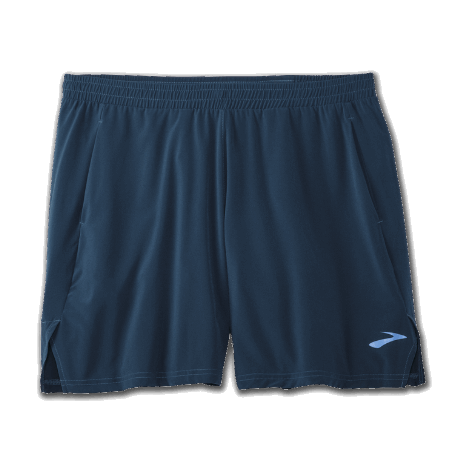 Brooks Corre Dentro De 7'' Linerless Short Indigo Rush