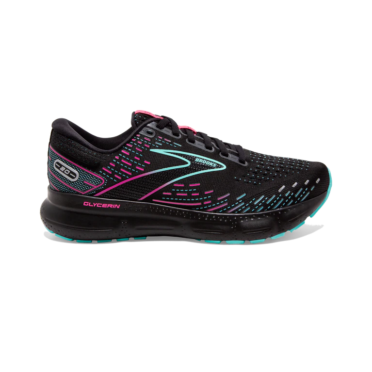 Brooks Glicerina 20 Negro-azul Rosa Claro