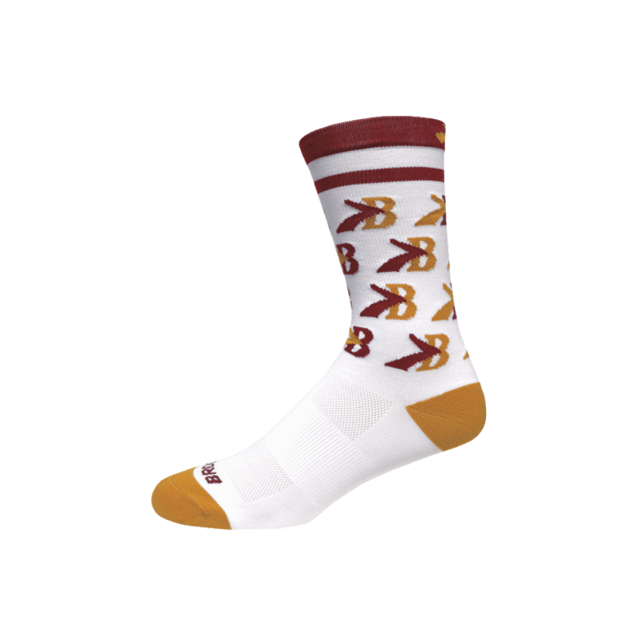 Brooks Tempo Knit-in Crew White-run Raisin-flying B