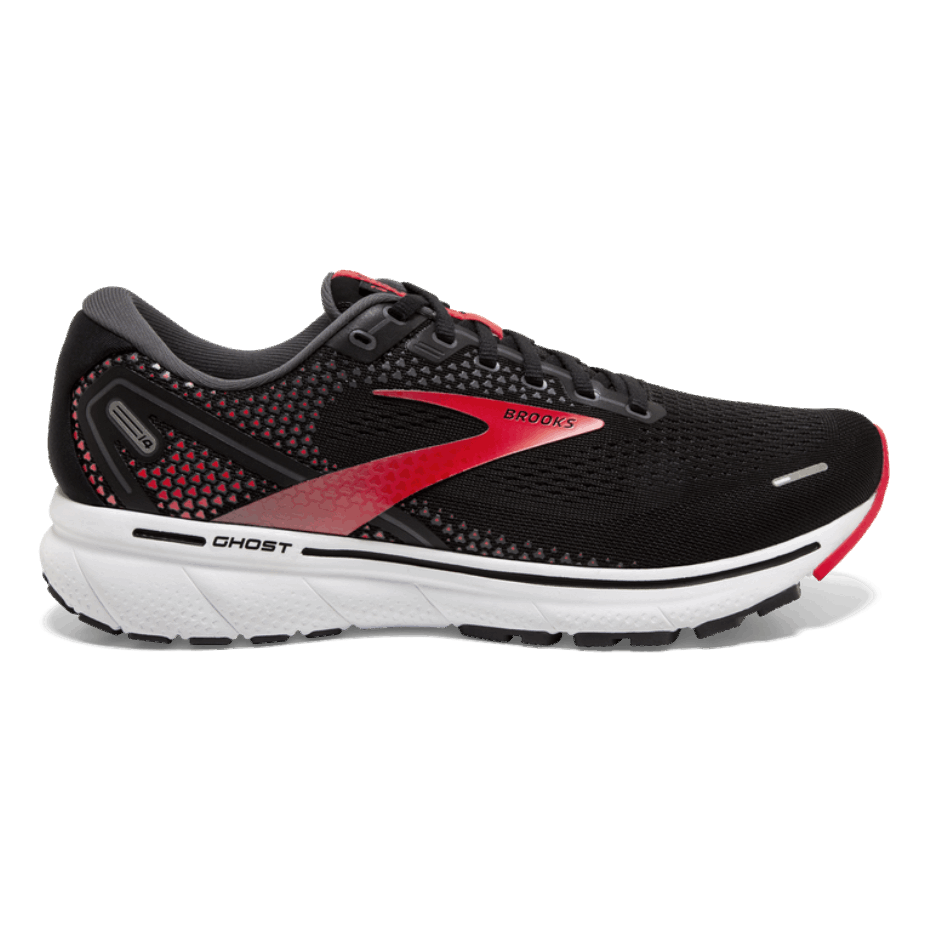 Brooks Ghost 14 Negro-rojo-blanco