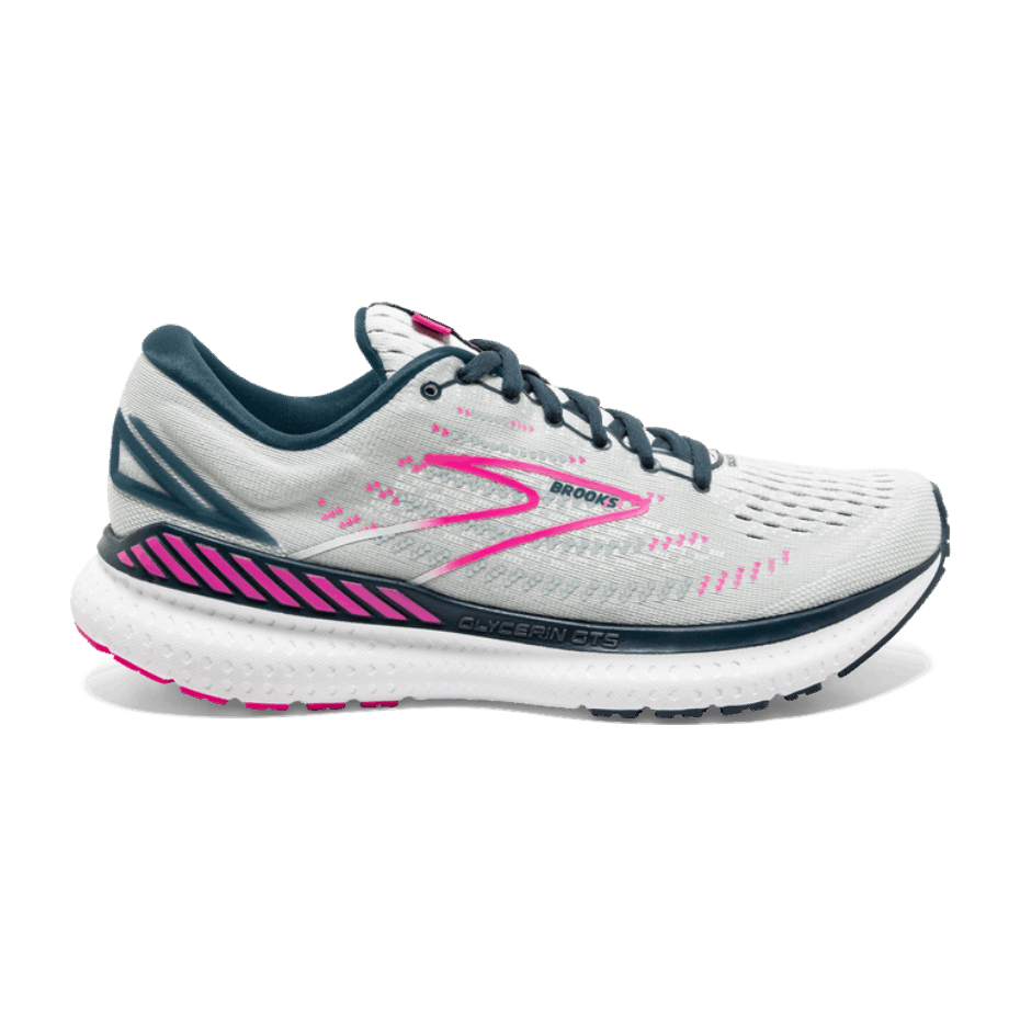 Brooks Glicerina Gts 19 Ice Flow-azul Marino-rosa