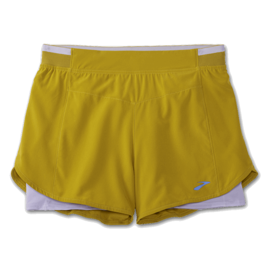Brooks Corre Dentro De 4'' 2-en-1 Hora Dorada Corta-guión Violeta