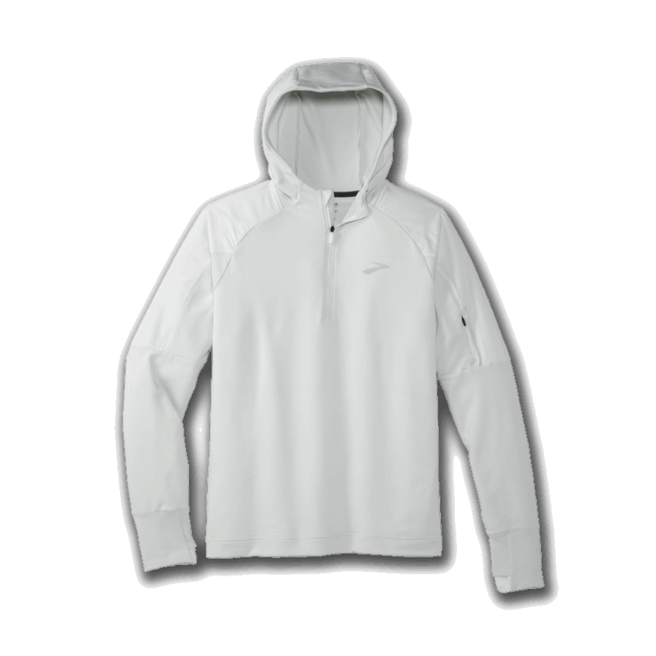 Sudadera Con Capucha Térmica Brooks Muesca Gris Hielo