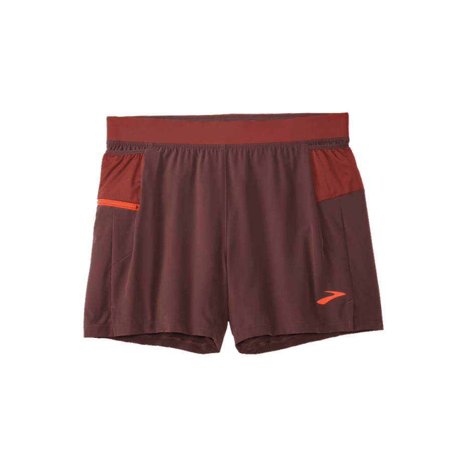 Brooks Sherpa 5'' 2 En 1 Tirada Corta Raisin-cobre
