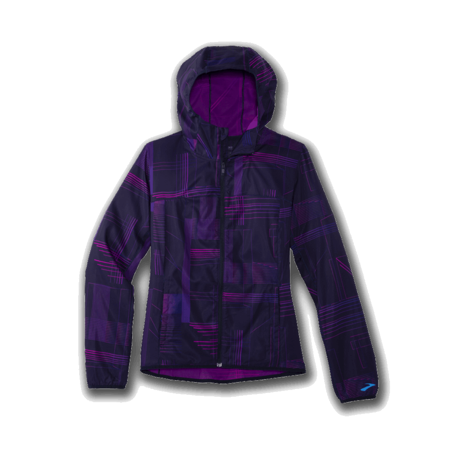 Chaqueta Con Dosel Brooks Matrix Estampado Azul Marino