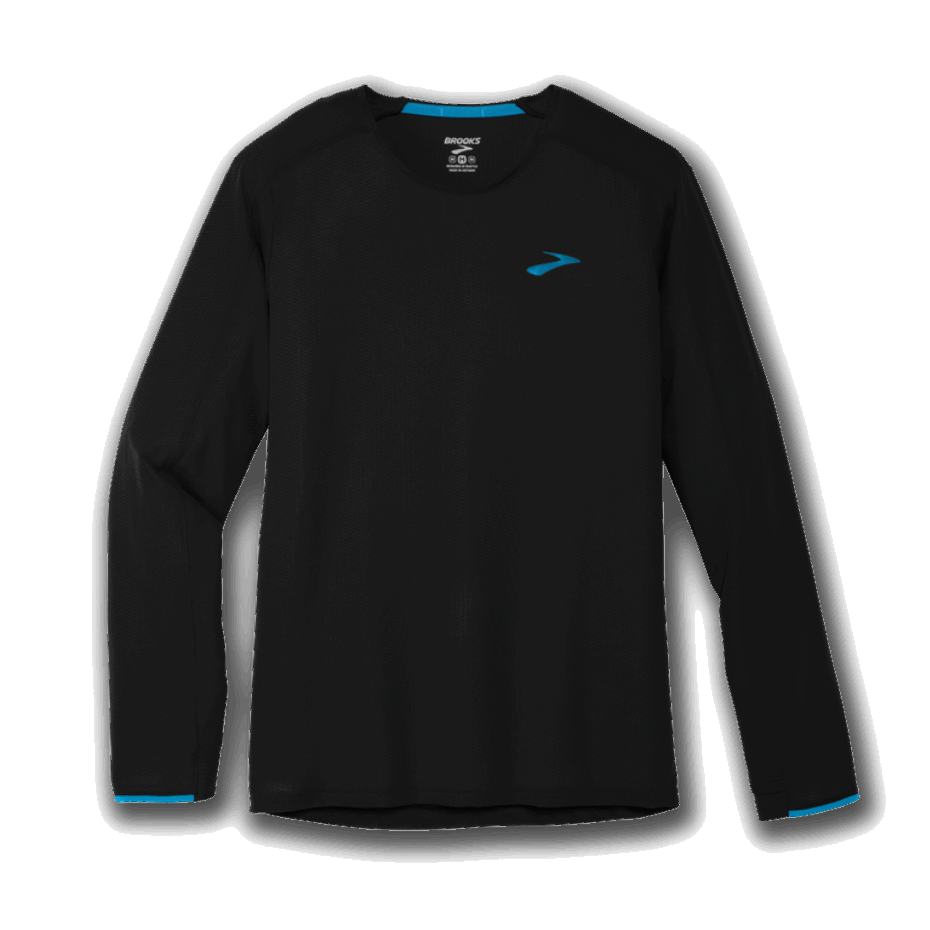 Brooks Atmósfera Manga Larga Negro-azul Eléctrico