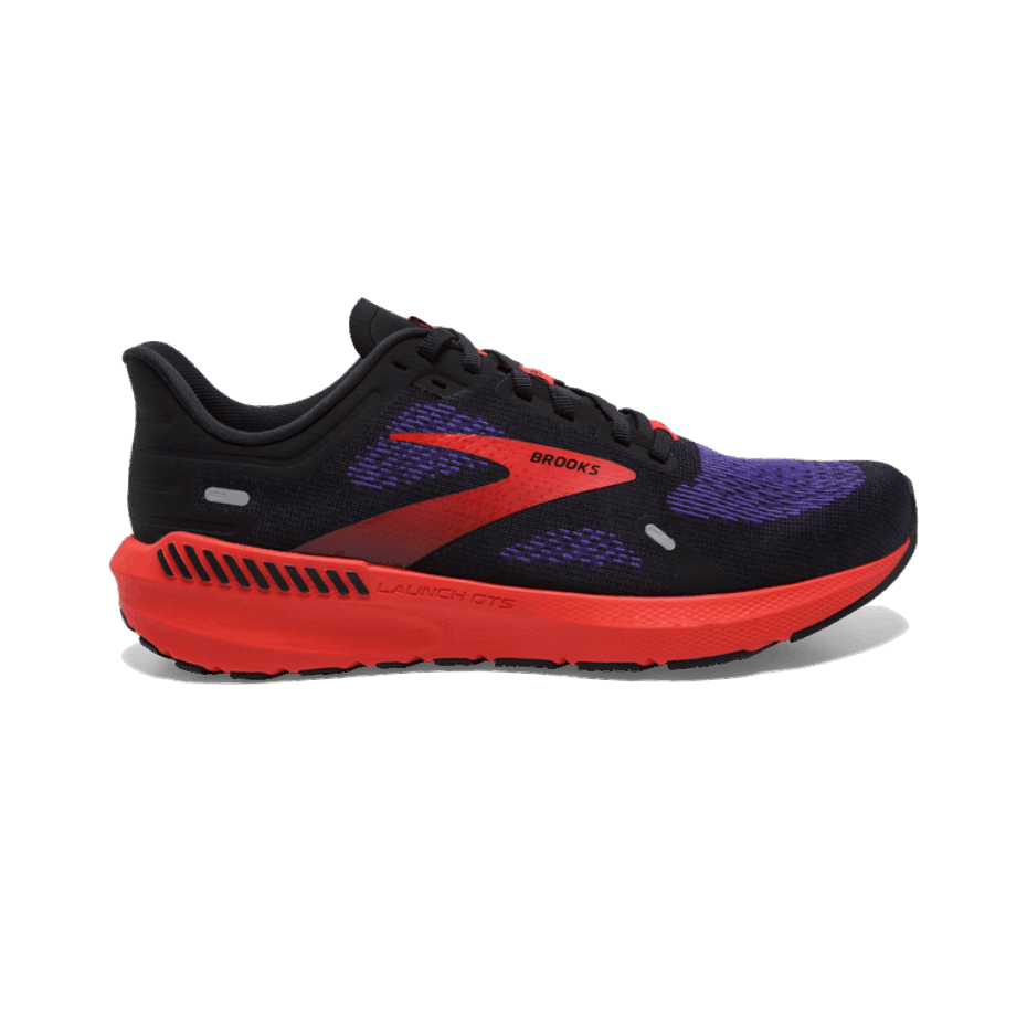 Brooks Launch Gts 9 Negro-azul Profundo-rojo