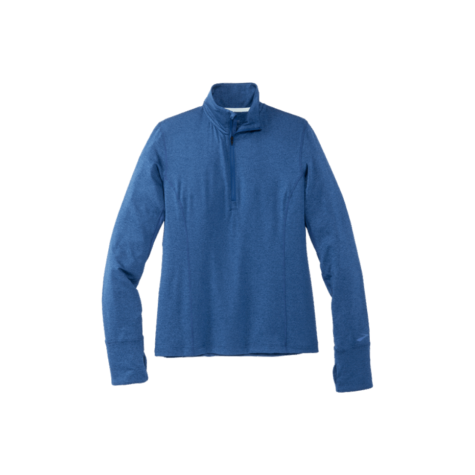 Brooks Dash 1/2 Zip Ceniza Azul Jaspeado