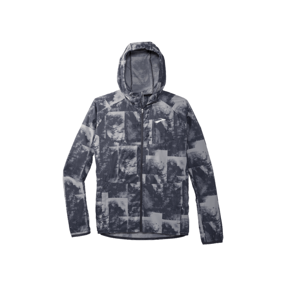 Chaqueta Con Dosel Brooks Estampado De Tinte De Nube De Hormigón