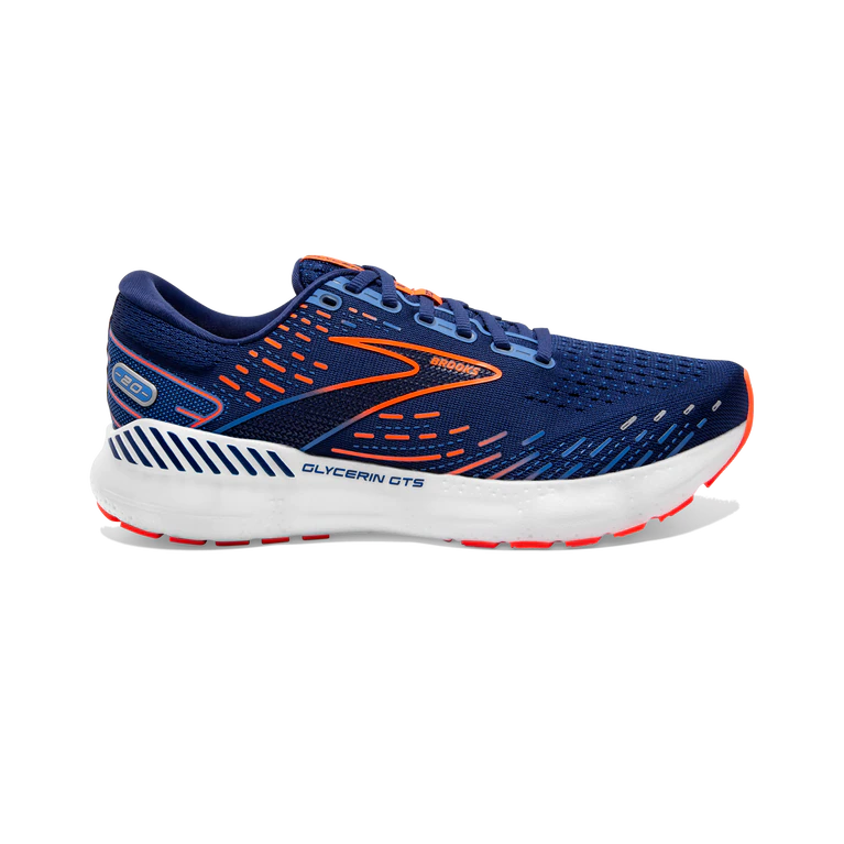 Brooks Glicerina Gts 20 Azul Profundidades-palacio Azul-naranja