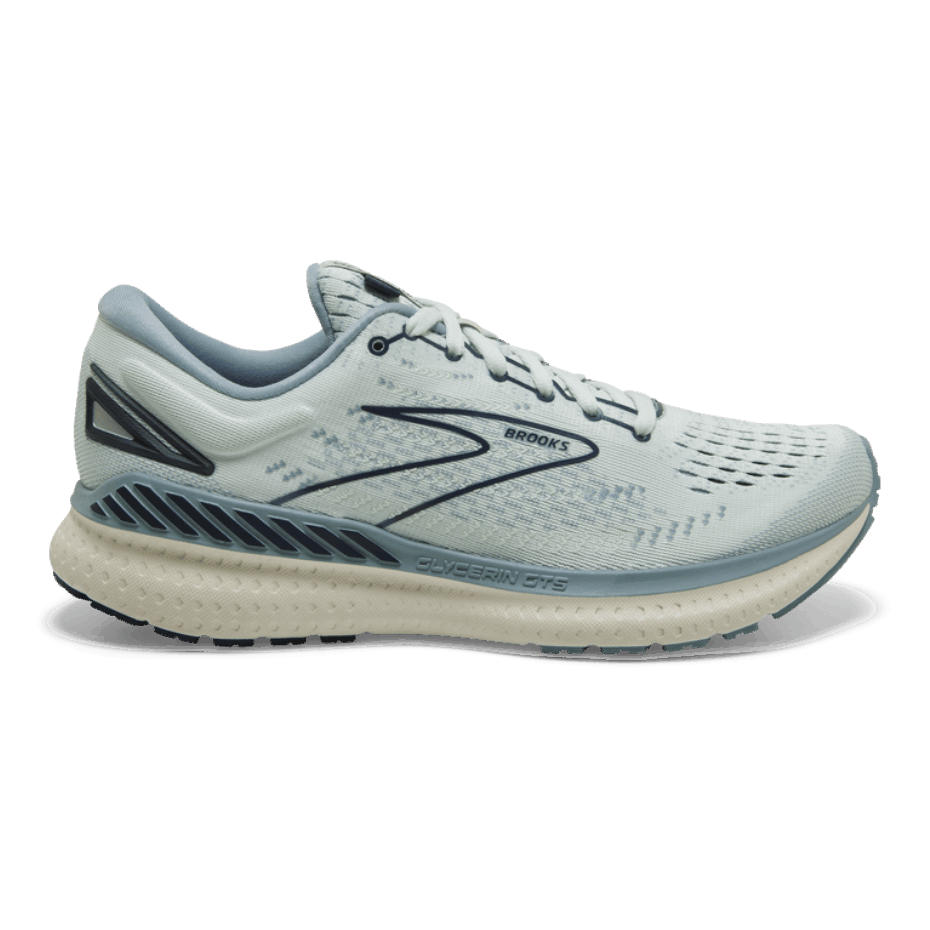 Brooks Glicerina Gts 19 Aqua Vidrio-susurro Blanco-marino