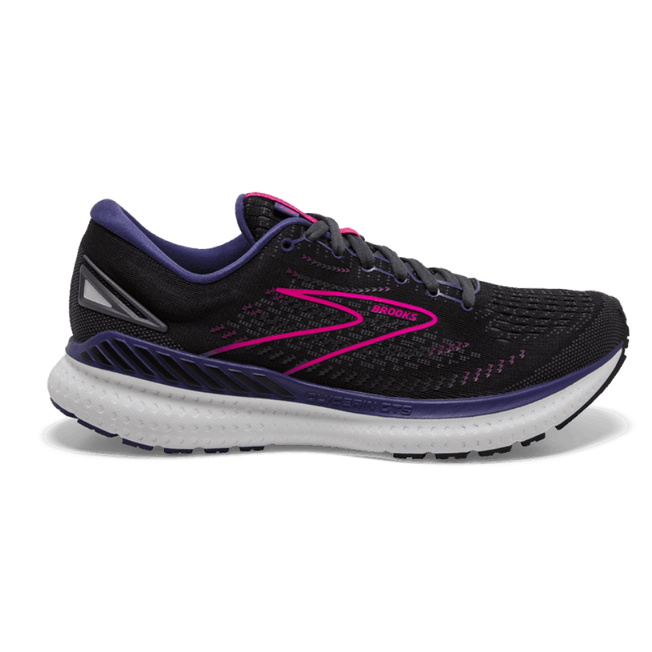 Brooks Glicerina Gts 19 Negro-ébano-rosa