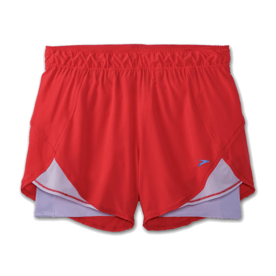 Brooks Chaser 5'' 2 En 1 Short Jamberry-violet Dash