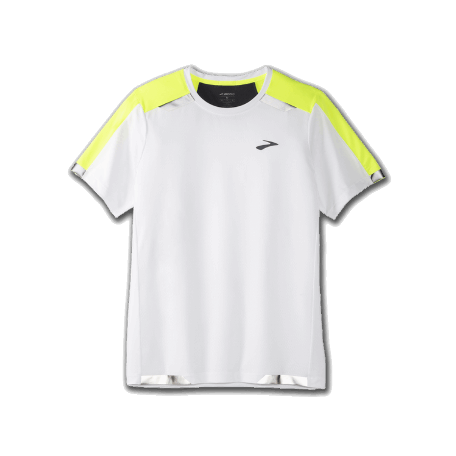 Brooks Corre Visible Manga Corta Blanco-asfalto-vida Nocturna