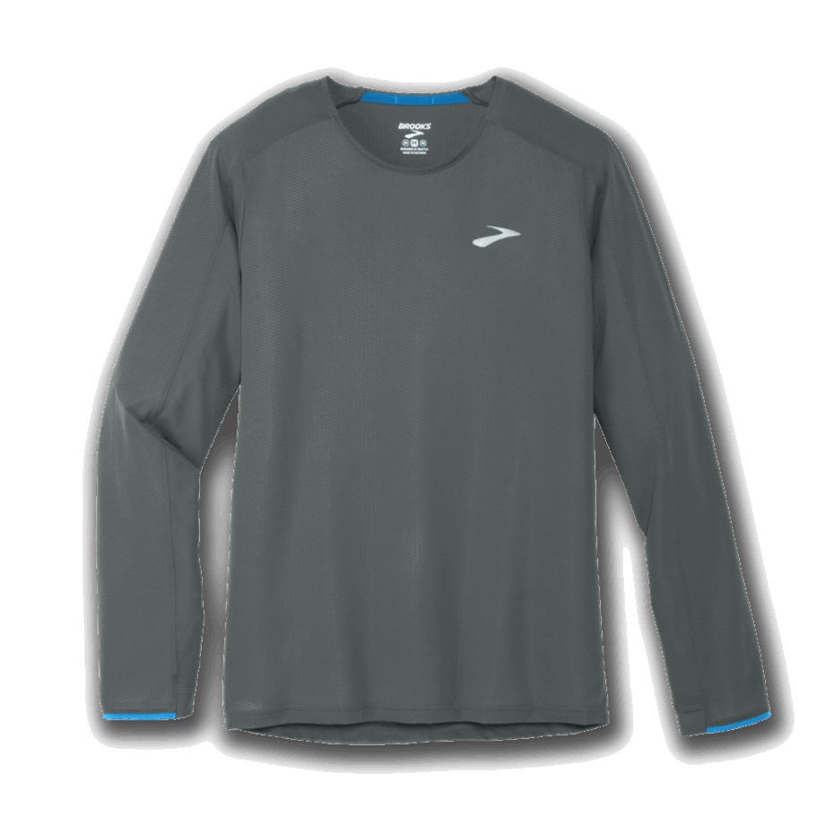 Brooks Atmósfera Manga Larga Oyster Oscuro-azul Eléctrico