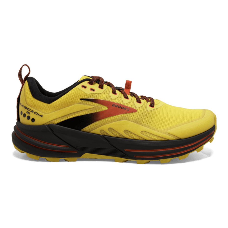 Brooks Cascadia 16 Amarillo-negro-granadina
