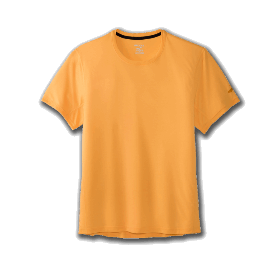 Brooks Distance Manga Corta Naranja Flúor