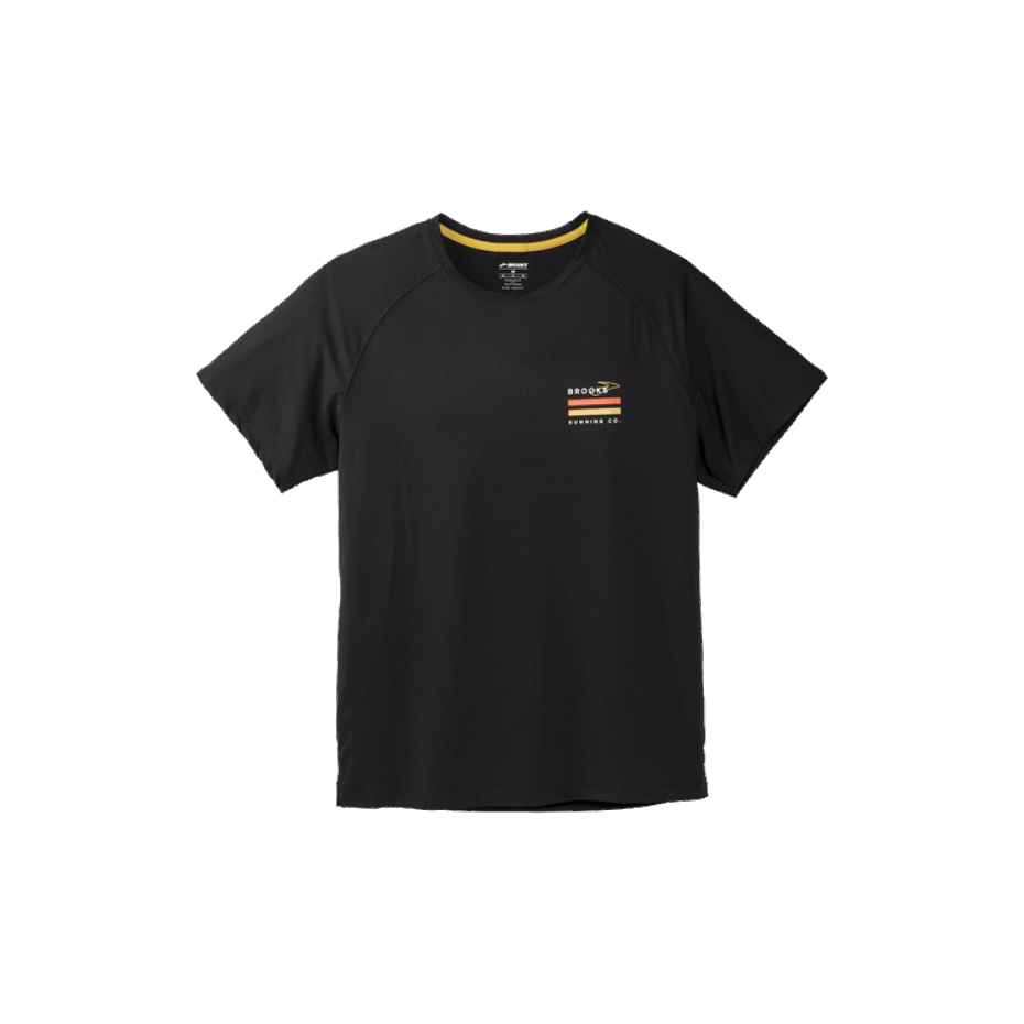 Brooks Corre Dentro De La Raya Negra-sprinter De La Manga Corta