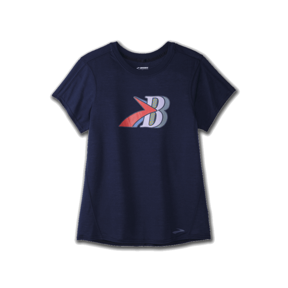 Gráfico De Distancia De Brooks Manga Corta Azul Marino-brooks B