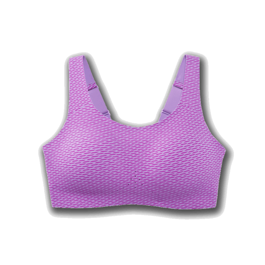 Brooks Dare Scoopback Run Bra Heliotropo Textura Estampado