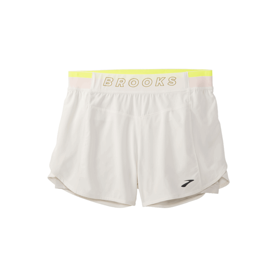 Brooks Corre Dentro De 4'' 2 En 1 Short Light Taupe-brooks