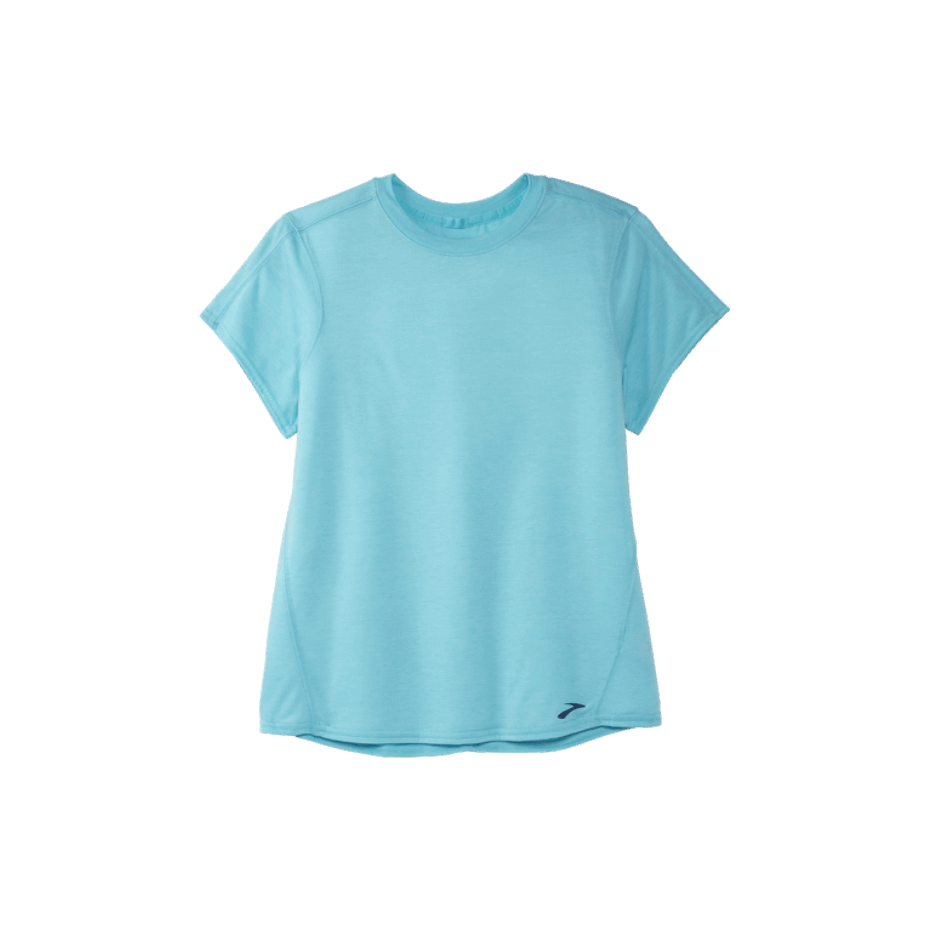 Brooks Distance Manga Corta Verde Azulado Vivo