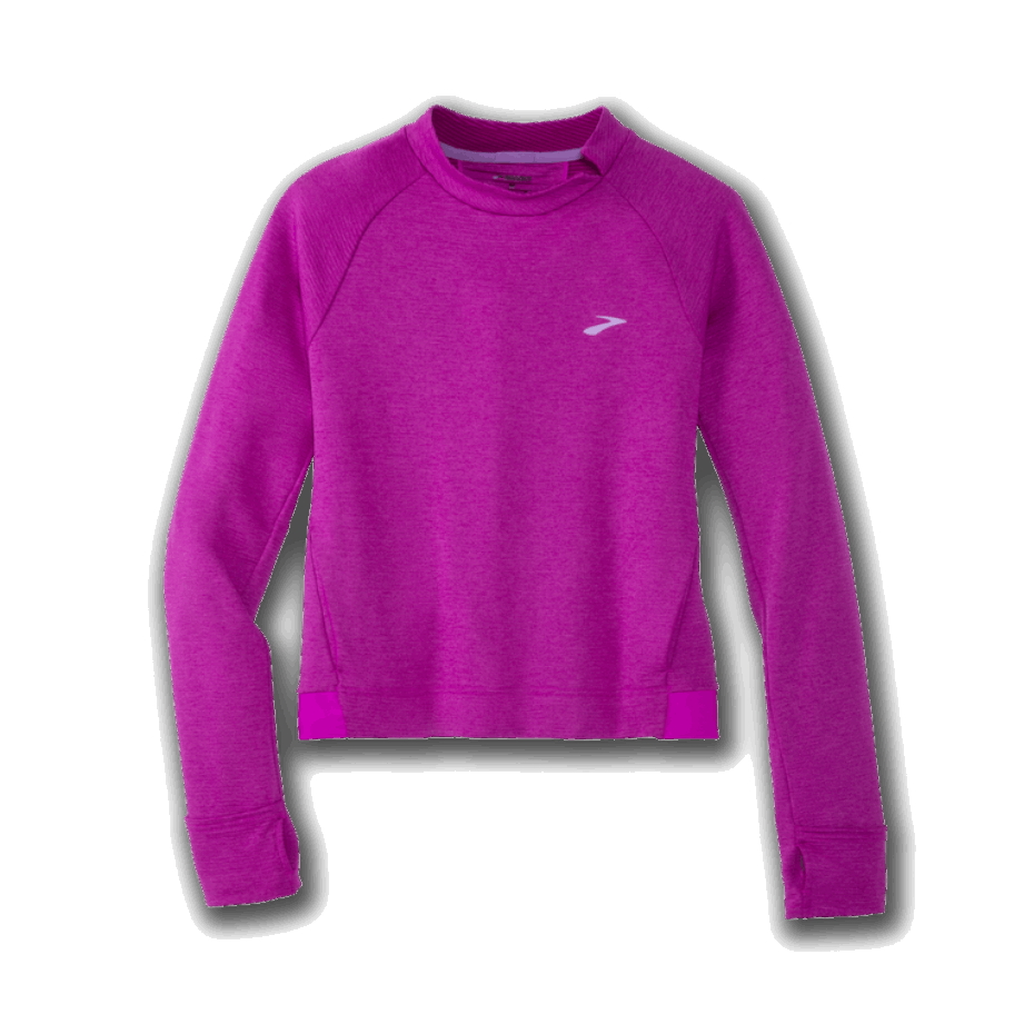 Camiseta Térmica De Manga Larga Brooks Notch Heather Magenta
