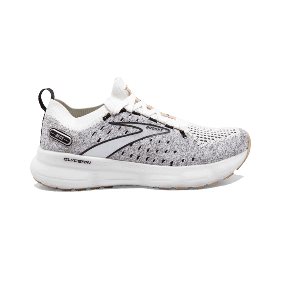 Brooks Glicerina StealthFit 20 Blanco-Negro-Crema