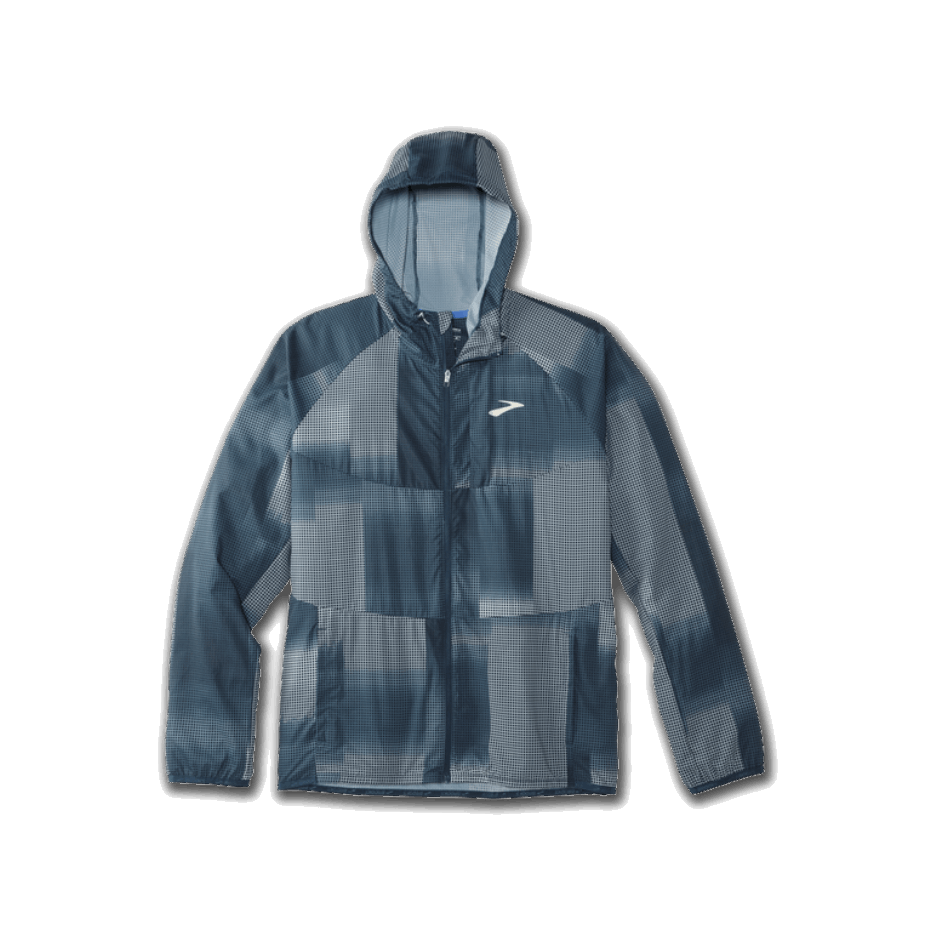 Chaqueta Con Dosel Brooks Estampado De Altitud índigo Rush