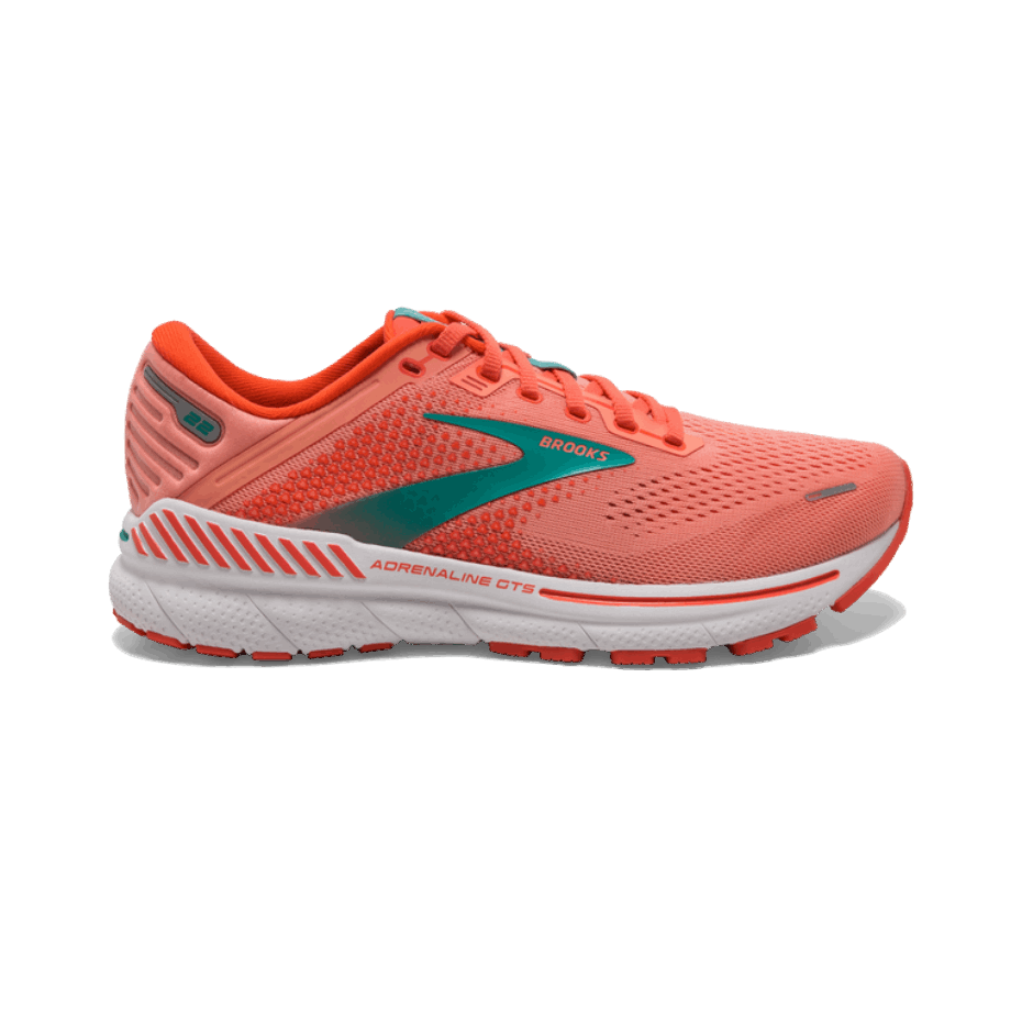 Brooks Adrenaline Gts 22 Coral-latigo Bay-white