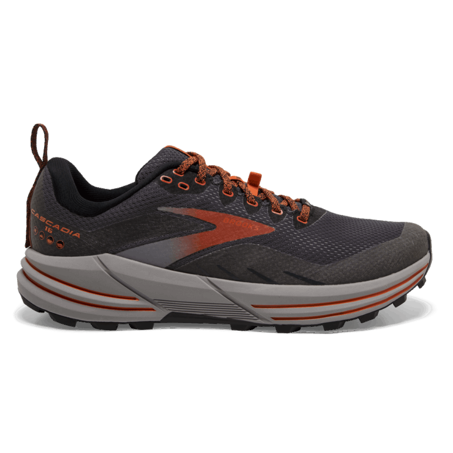 Brooks Cascadia 16 Gtx Negro-ébano-cinabrio