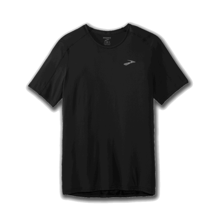 Brooks Atmósfera Manga Corta Negro