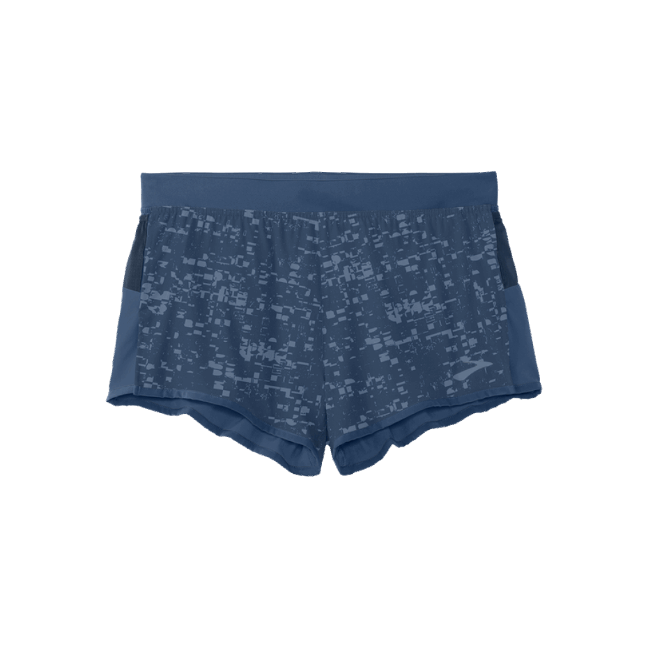 Pantalón Corto Brooks Sherpa De 3'' Con Abertura Y Estampado Glitch En El Crepúsculo