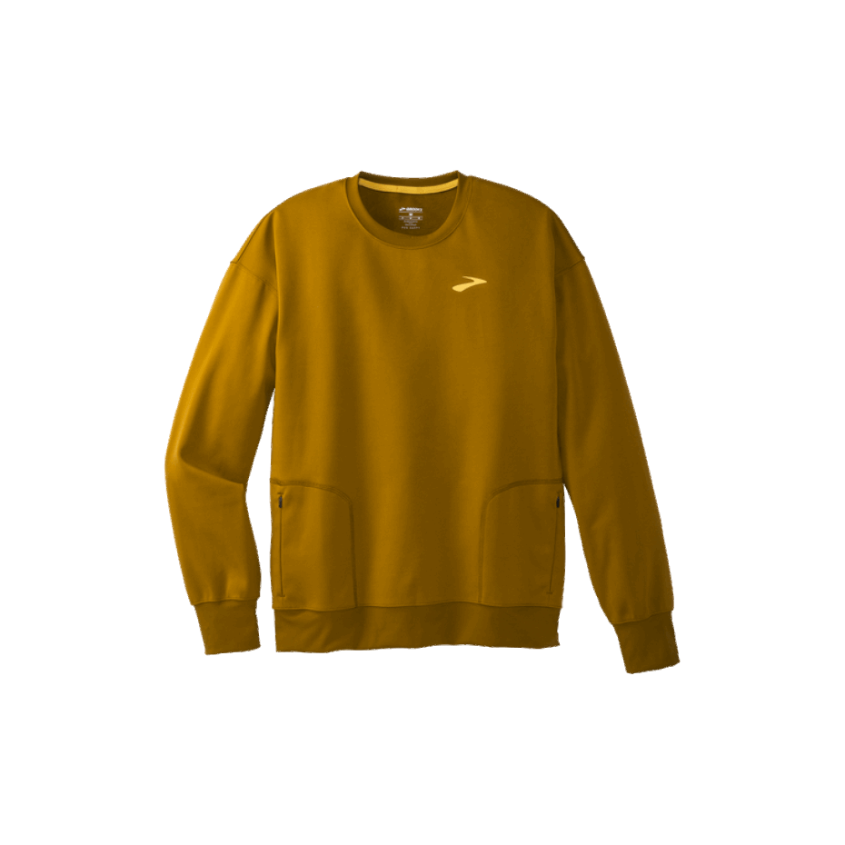Sudadera Brooks Run Within Mostaza Oscuro