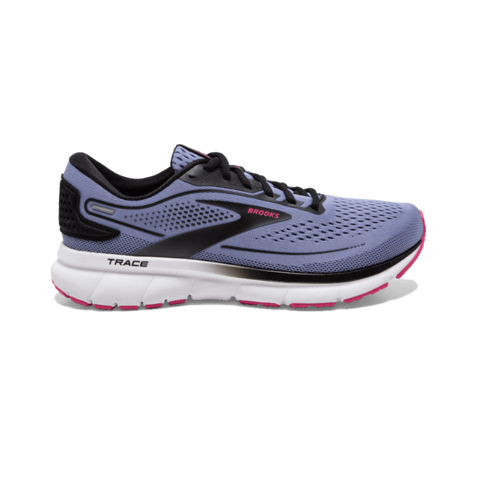 Brooks Trace 2 Púrpura Impresión-negro-rosa